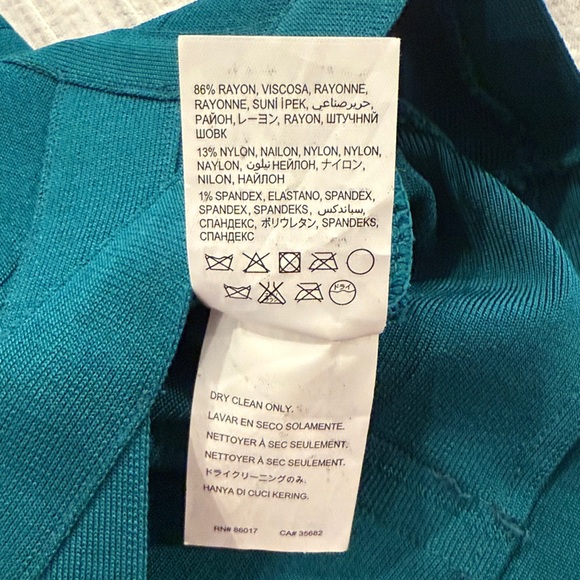 Bebe Embellished Party Dress Teal Green XS - Picture 5 of 5